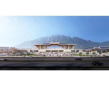 九華山高鐵站站前廣場(chǎng)1